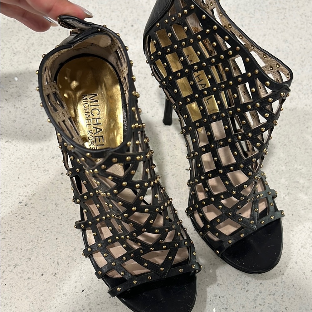 Michael Kors Black Studded Women's Heels